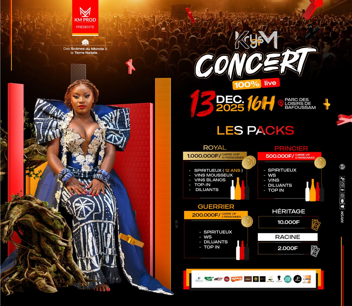 Concert live de Krys M : La billetterie est ouverte – Découvrez tous les points de vente !