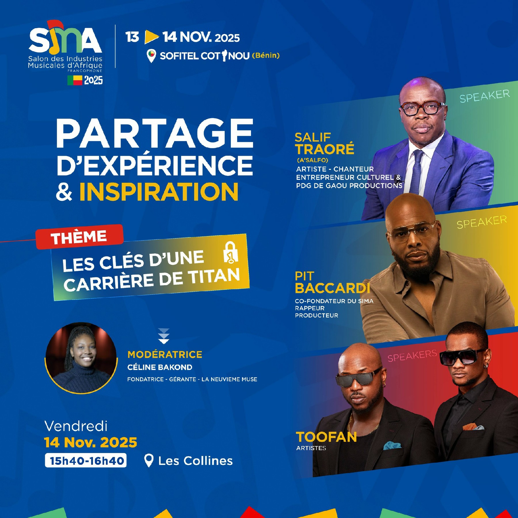 Les clés d’une carrière de Titan : A’Salfo, Toofan et Pit Baccardi livrent leurs secrets au SIMA 2025
