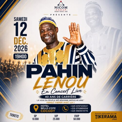 Pahin Lenou en concert live : 40 ans de carrière à célébrer
