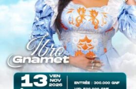 Ibro Gnamet : double concert à Conakry les 13 et 14 novembre 2026