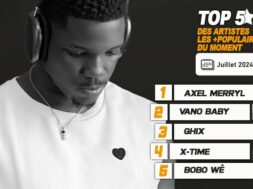 Axel Merryl 1er du TOP 5 des artistes les plus populaires au Bénin