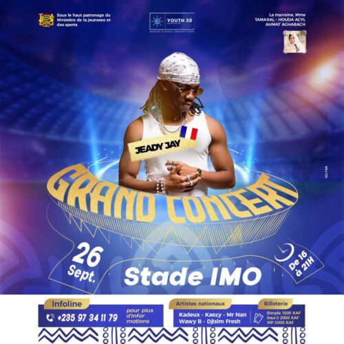 Jeady Jay en concert au Tchad 2026 : date, lieu, artistes et billetterie