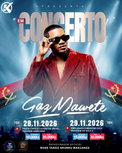 Gaz Mawete en concert en Angola 2026 : dates, lieux et tarifs